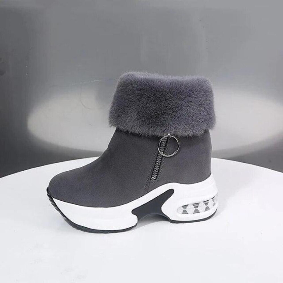 (grey, 35) Winter Women Warm Sneakers Platform Snow Boots Ankle Boots Female Causal Shoes Ankle Boots For Women Ladies Boots