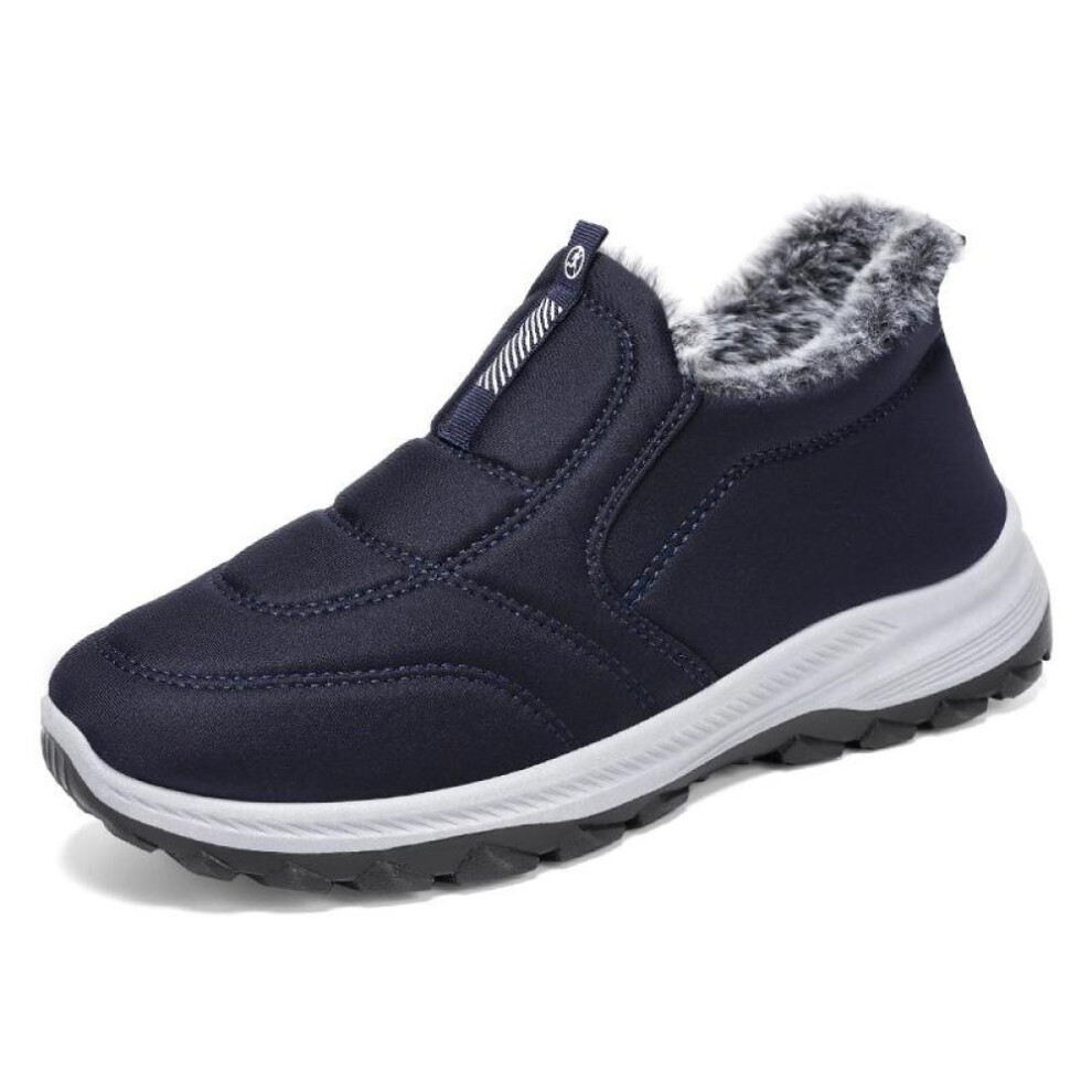 (blue, 40) Men And Women Lightweight Sneakers Comfortable Walking Shoes Breathable Slip-ons Casual Loafers For Winter Snow Boots