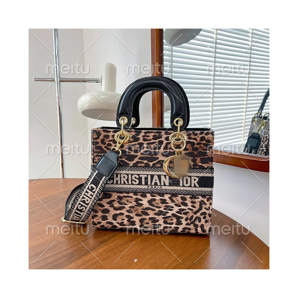(Leopard print) Princess Diana handbag leopard print crossbody bag