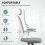 Homcom HOMCOM Ergonomic Mesh Office Chair with Headrest, Lumbar Support, Grey 2