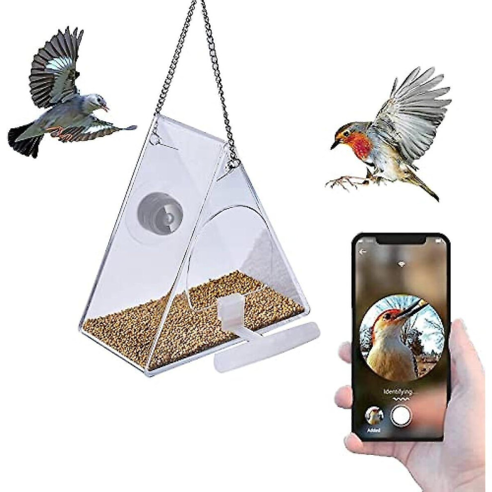 Smart Bird Feeder With Camera,hd 1080p Wireless Wifi Night-version Video Camera, 170 Ultra Wide-angle Lens,remote Cellphone Watching_y376