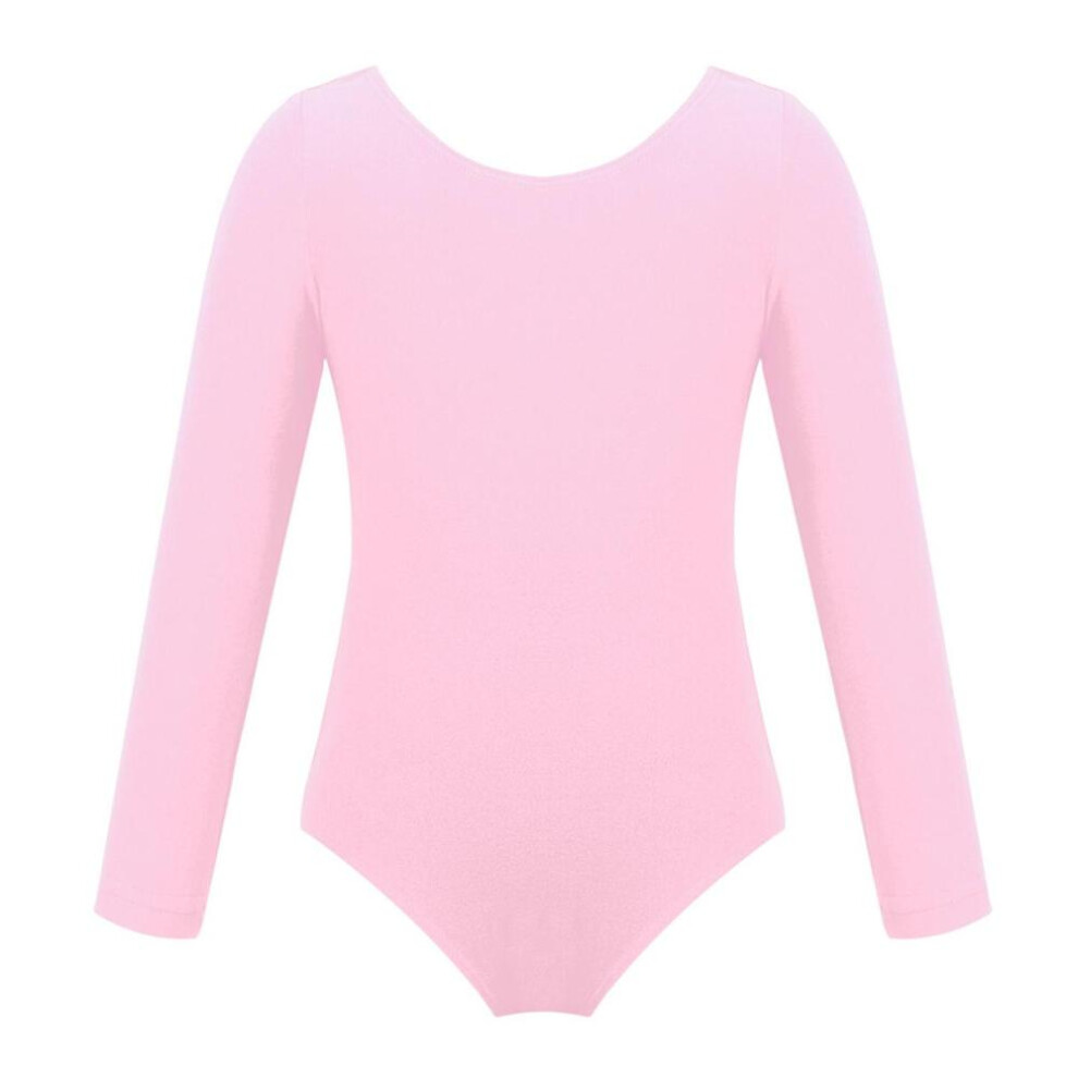 (pink, 3-4 Years) Girls Toddler Long Sleeve Leotard Gymnastics Ballet Leotard Jumpsuit Dance Costumes