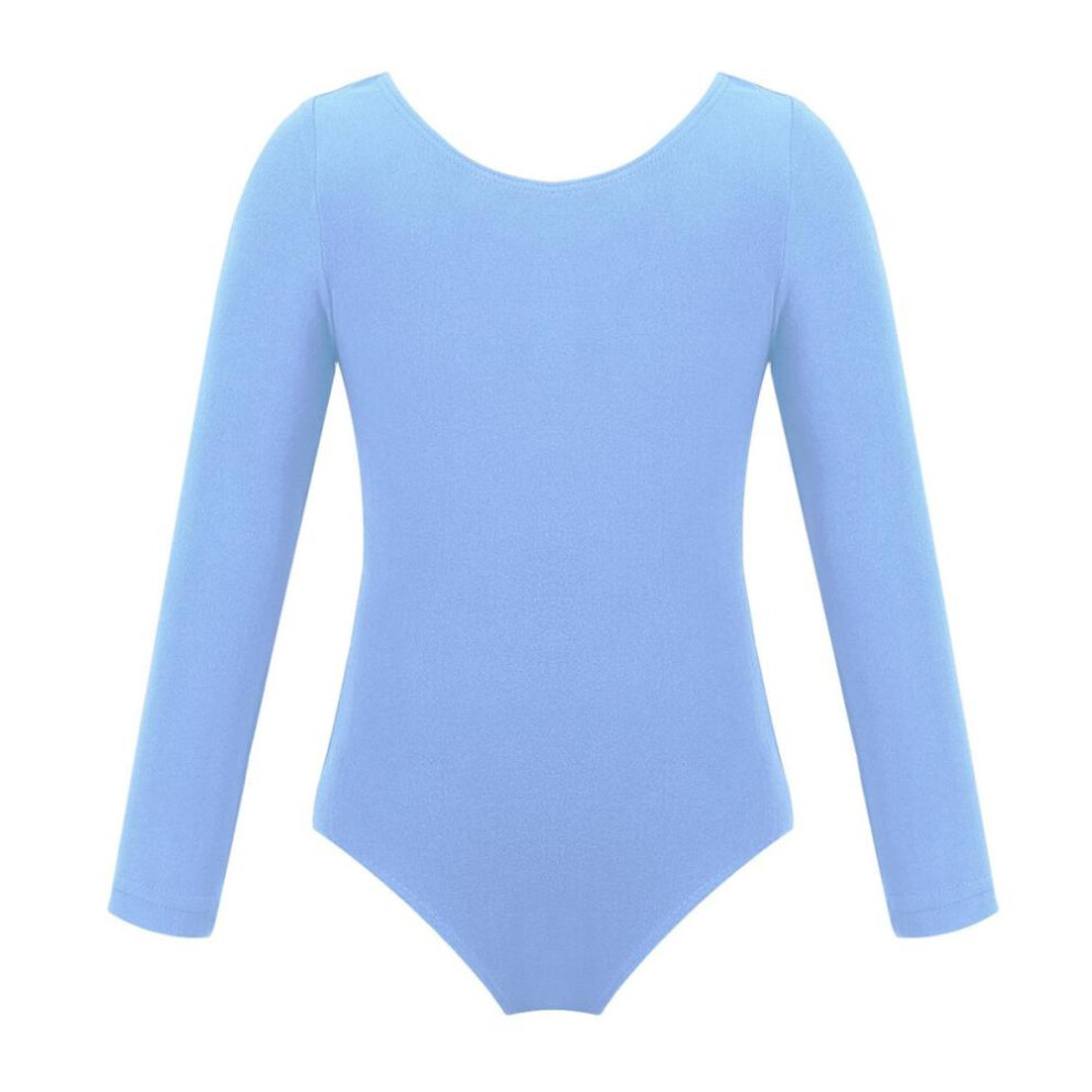 (blue, 9-10 Years) Girls Toddler Long Sleeve Leotard Gymnastics Ballet Leotard Jumpsuit Dance Costumes