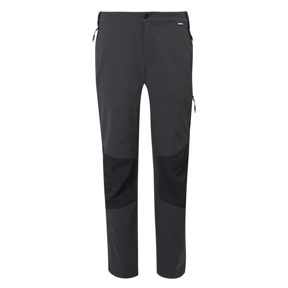 (30R, Ash/Black) Regatta Mens Questra V Hiking Trousers