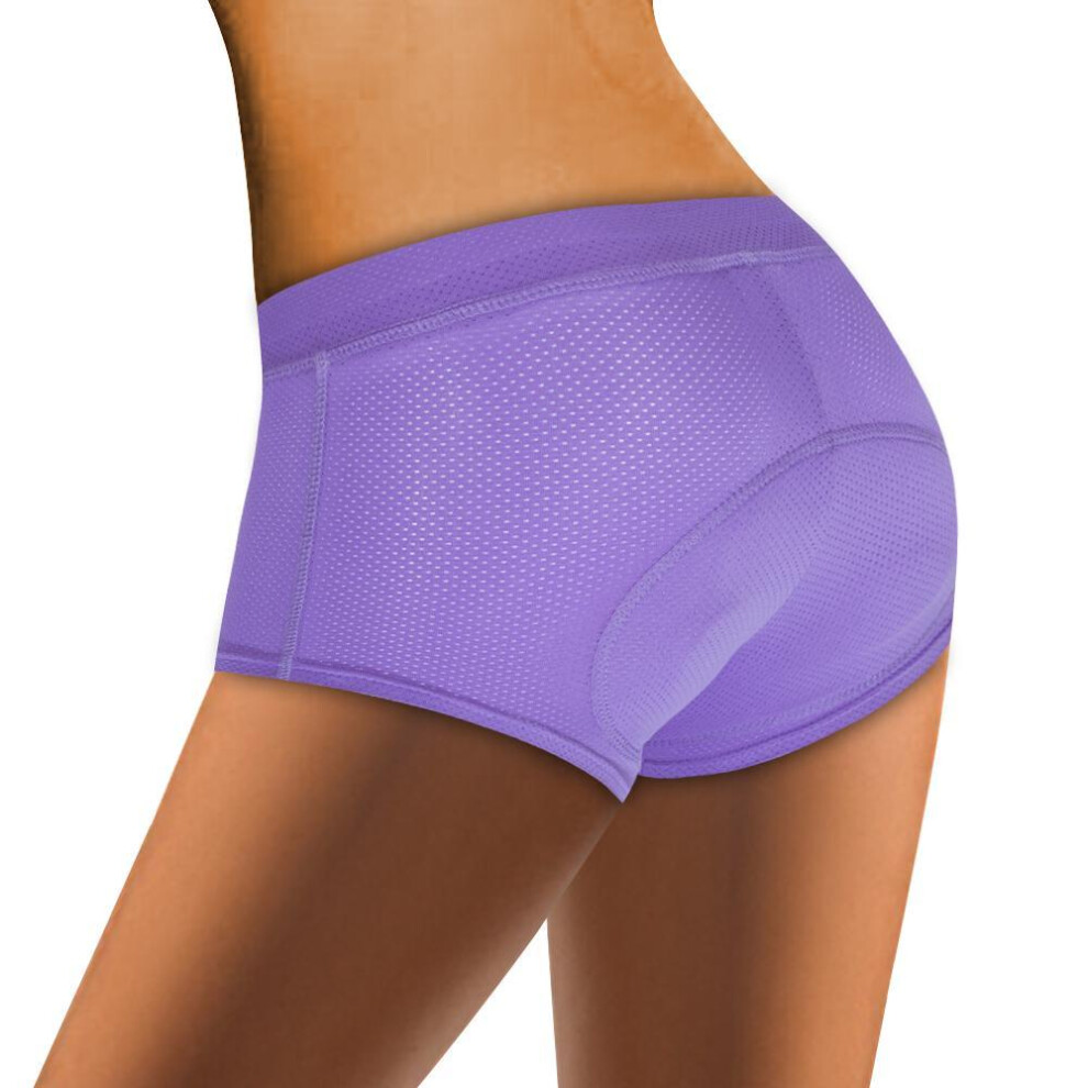 (purple, M) Wosawe Cycling Shorts 3D Gel Padded Women Road Bike Riding Underwear Bicycle Briefs