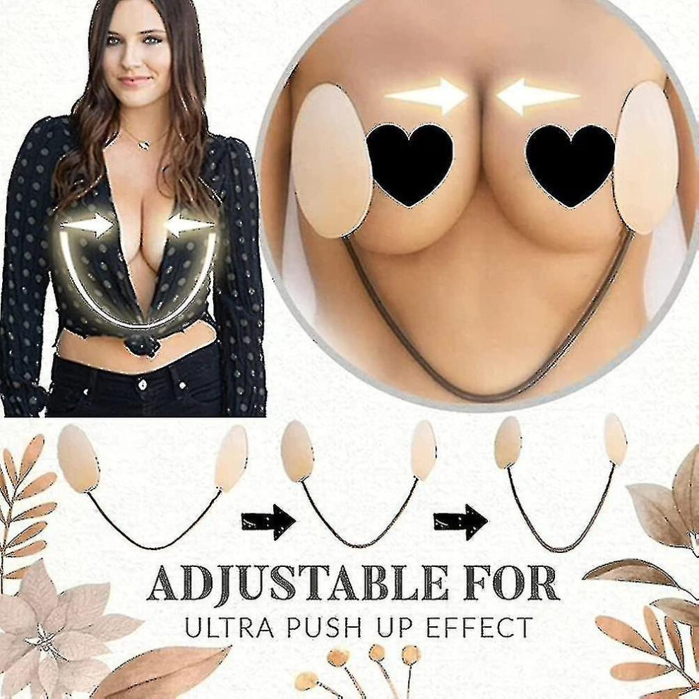 (Svart) Womens Deep Push-up Frontless Bh Kit Free Shipping