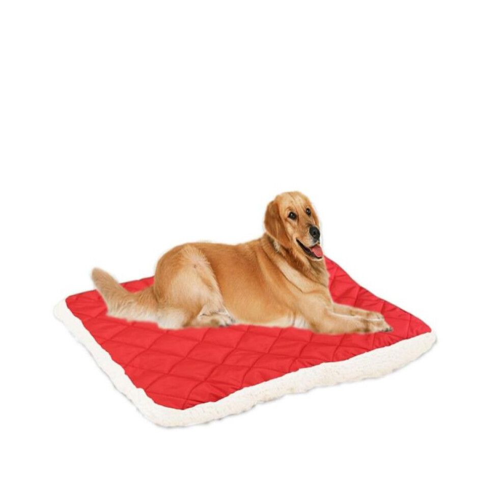 (red, M) Pet Sleeping Mat Warm Dog Bed Soft Winter Warm Fleece Pet Blanket Cat Litter Puppy Sleep Mat Lovely Mattress Cushion For Small Large Dogs