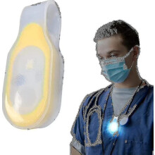 (Yellow) Led Wearable Lights For Nurses With Hands-free Magnetic Clip, For Hiking Dog Walking Running Doctors