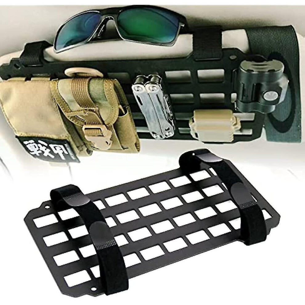 Car Sun Visor Organizer Rigid Molle Panel For Vehicle Tactical Gear Storage Holder Compatible Molle 8107441013438