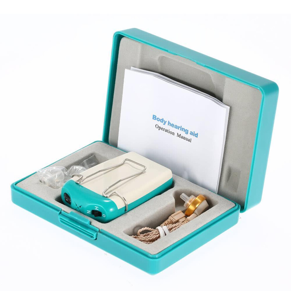 HBKS Pocket Hearing Aid Sound Amplifier for Severe Hearing Loss Voice Volume Adjustable with