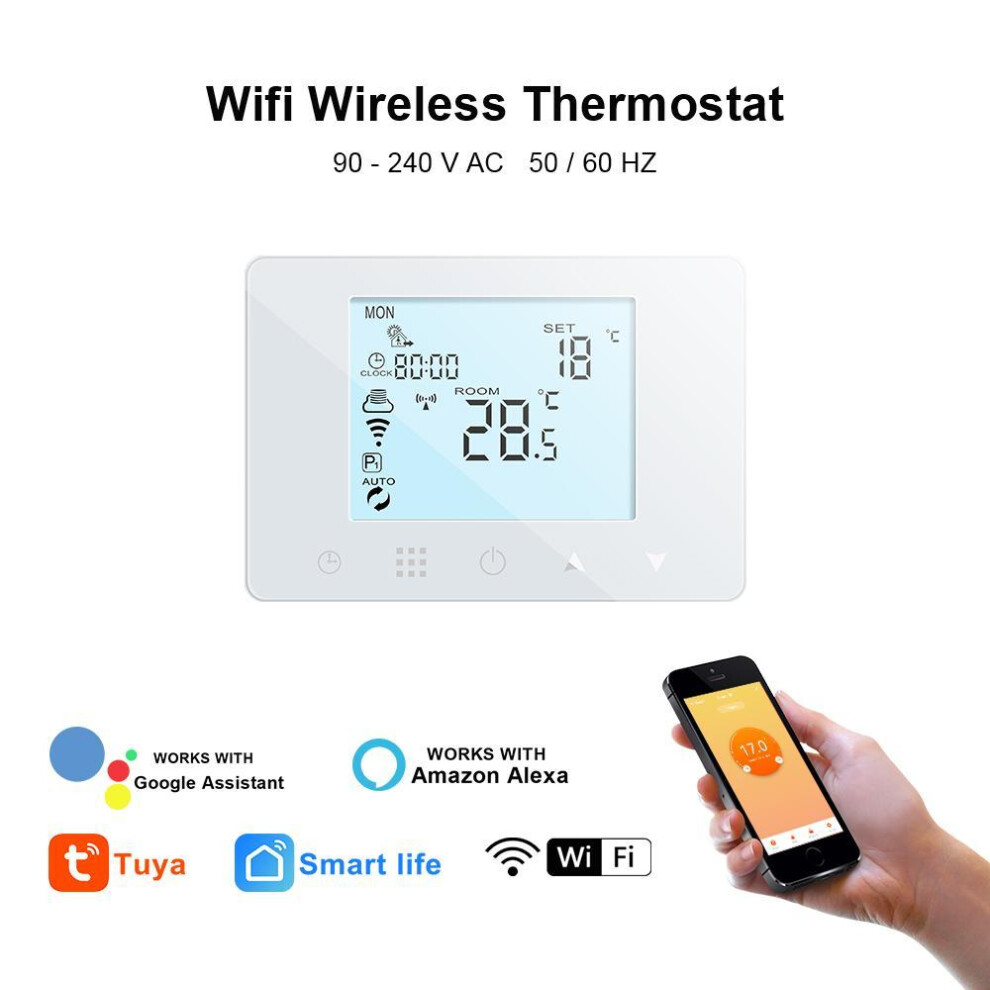 Wifi Smart Thermostat Wall-hung Gas Boiler Water Electric Underfloor Heating Temperature Controller Work With Alexa Google Home