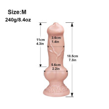 (nude, M) Huge Realistic Wolf Dog Knot Dildo Toy S/M/L/XL/XXL Soft Huge Animal Big Penis Sex Toys Anal Plugs Prostate Suckers Sex Shop