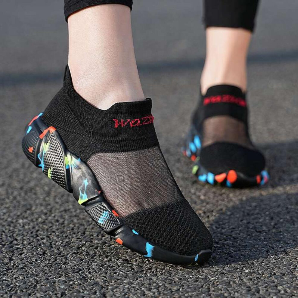 (multicolor, 41) Comfortable Woman Shoe Men&apos;s Sports Shoes Platform Sneakers Chaussure Femmes Lightweight Casual Shoes Plus Size