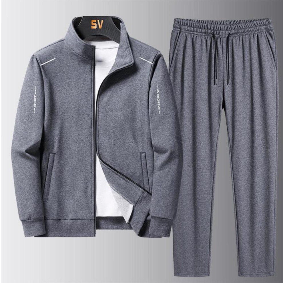 (grey, 8XL) Men&apos;s Sportswear Set Tracksuits Two Pieces Sets Homme Clothes Hoodies+pants Suit Male Streetswear Hoodie Jackets Plus Size