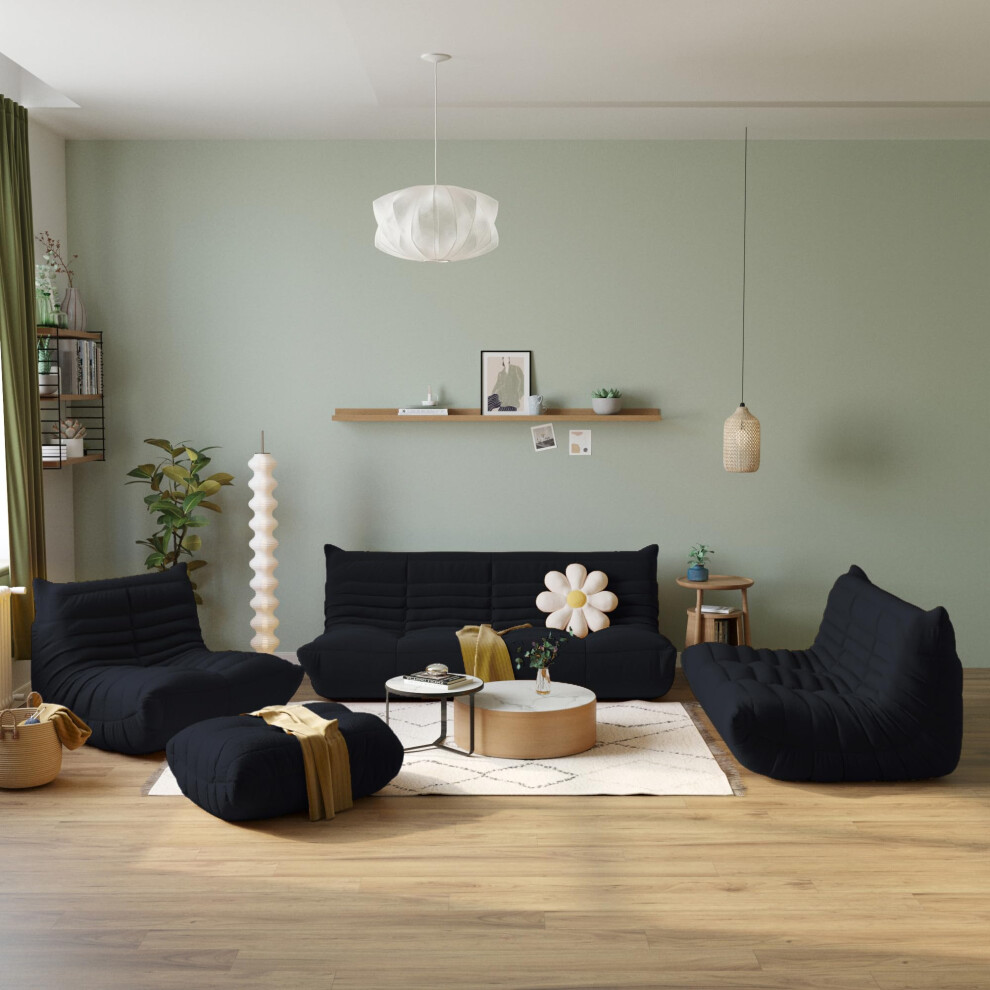 (Other colors, Pedals) Togo sofa lounge chair, ergonomic, with high-density foam support, no installation required, multiple combinations can be customized