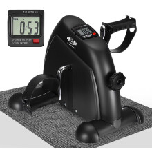 (Black) Portable Mini Pedal Exercise Bike for Arm & Legs
