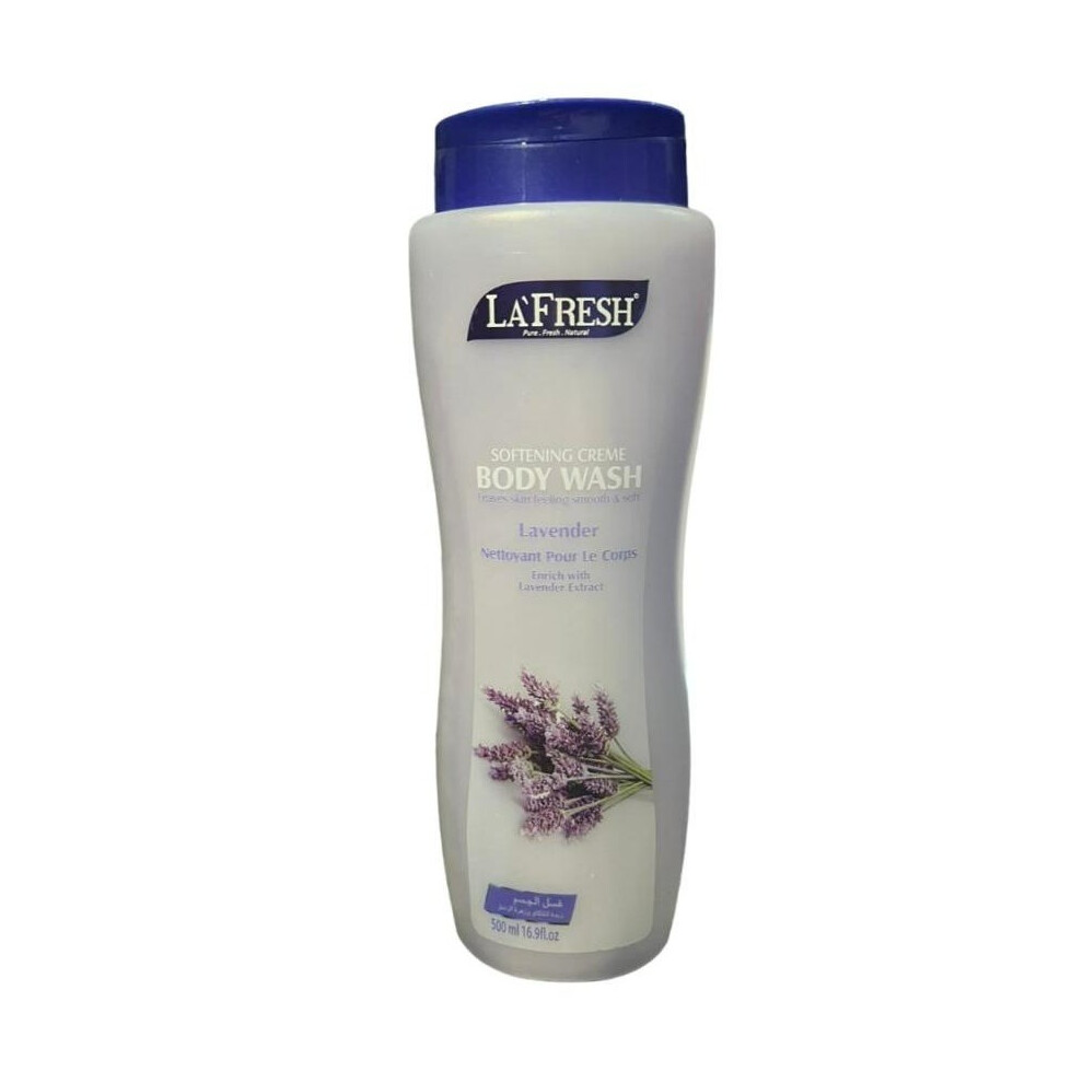 Lavender La Fresh Softening Crã¨Me Body Wash With Shower Gel 500Ml | Moisturizing Shower Gel For Relaxation & Smooth Skin