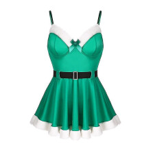 (Green, 2XL) Christmas Lingerie Sexy Santa Lingerie For Women