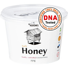 Nordmel Pure Natural Soft Honey (2 kg / 8x250 g) – Raw, Unpasteurized, Unfiltered, Crystallized, Estonian Wildflower Honey