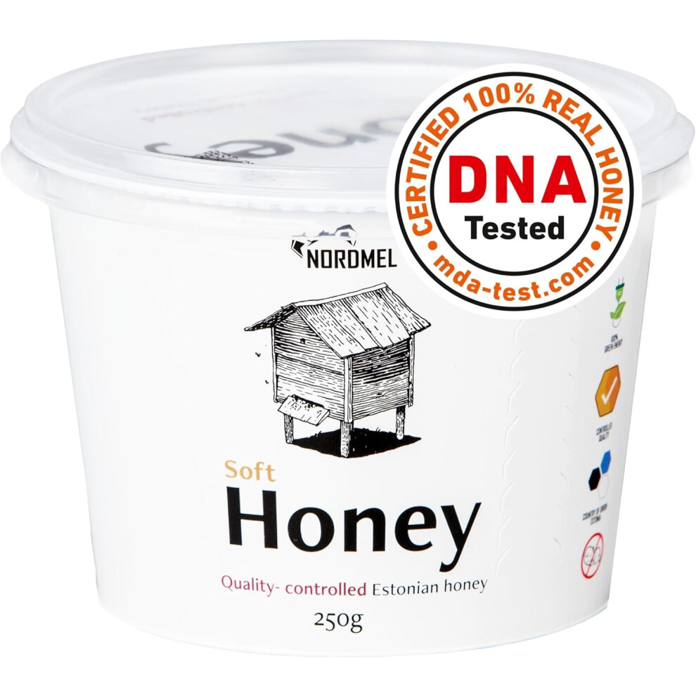 Nordmel Store Nordmel Pure Natural Soft Honey (2 Kg / 8X250 G) – Raw, Unpasteurized, Unfiltered, Crystallized, Estonian Wildflower Honey