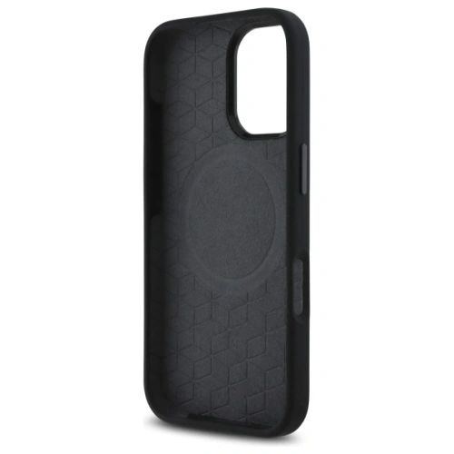 BMW iPhone 16 BMW Silikone Trykt Ring MagSafe Etui Sort 2