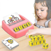 Educational Toys for 3 4 5 Year Old Girls Gifts, Matching Letter Spelling Games Learning Toys for Kids Ages 3 4 5, Christmas Birthday Gifts for 3-6 Ye