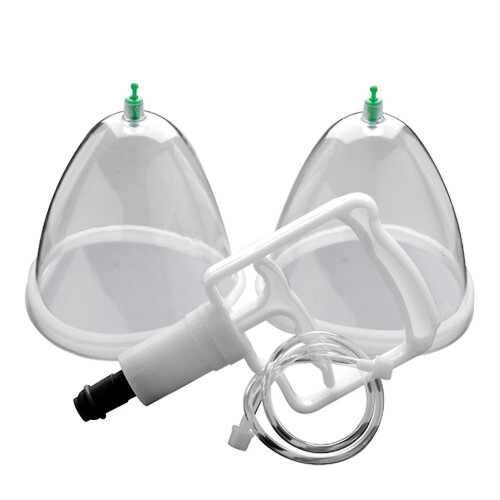 Breast 2 Cups System Breast Enlargement Massager Breastfeeding Suction Pump 2