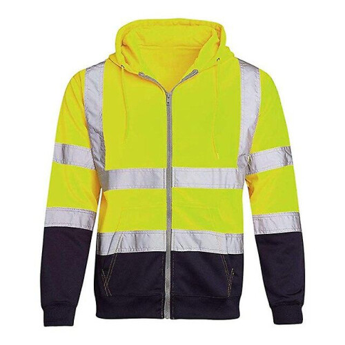 (L, style 2 yellow) Reflective Jacket Safety Blue Black Work Vest 1
