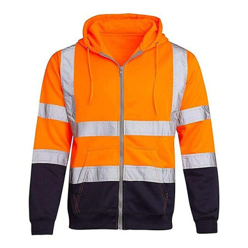(L, style 2 orange) Reflective Jacket Safety Blue Black Work Vest 1