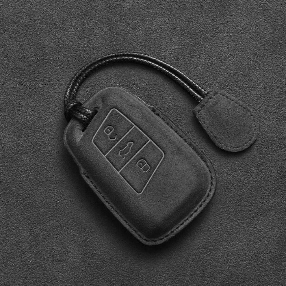 (Other) Suede Leather Car Key Case For Volkswagen Vw Tiguan Mk2 Magotan Passat B8 Cc 2017 20 18 For Skoda Superb A7 Key Chain