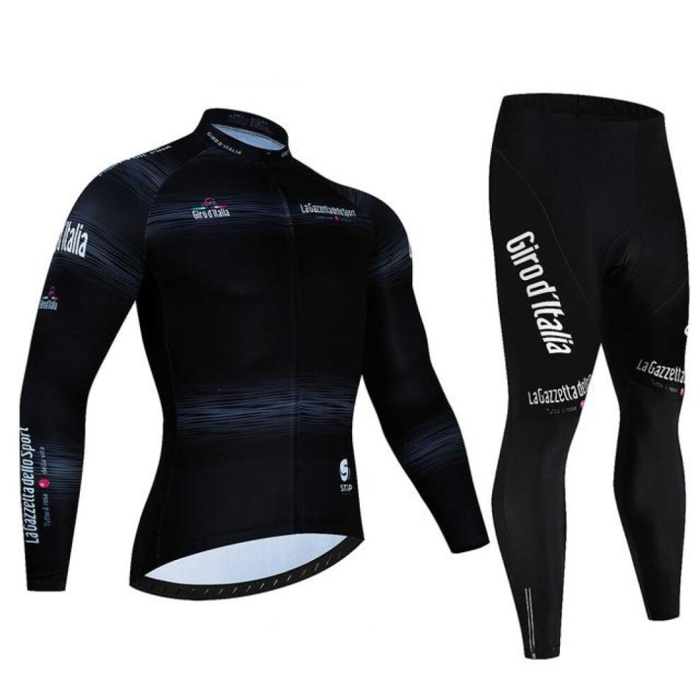 (beige, XXXL) Tour Of Italy Cycling Jersey Set Premium Anti-uv Long Sleeve Downhill Cycling Suit Autumn Quick-dry Pro Racing Uniform