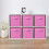 6X Pink Foldable Canvas Storage Collapsible Folding Box 27x27x28cm 3