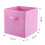 6X Pink Foldable Canvas Storage Collapsible Folding Box 27x27x28cm 7