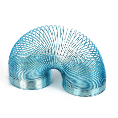 (blue) Walking Spring Toy Metal Fidget Toys