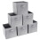 6X Grey Canvas Storage Collapsible Folding Box , 33x33x34cm 1