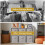 6X Grey Canvas Storage Collapsible Folding Box , 33x33x34cm 5