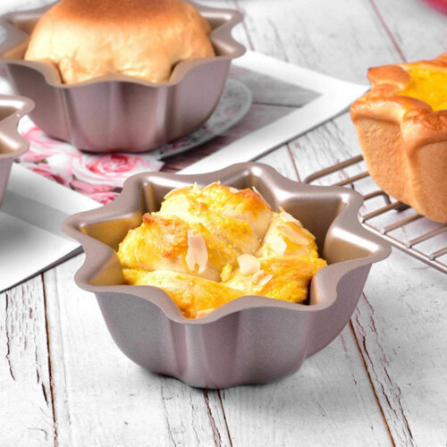 Nonstick Fluted Cake Pans Small Octagon Cake Pans Moulds Kitchen Accessories 2