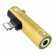 (Gold) For Iphone 8 7 Plus X Lightning To 3.5mm Aux Earphone Charger Jack Adapter