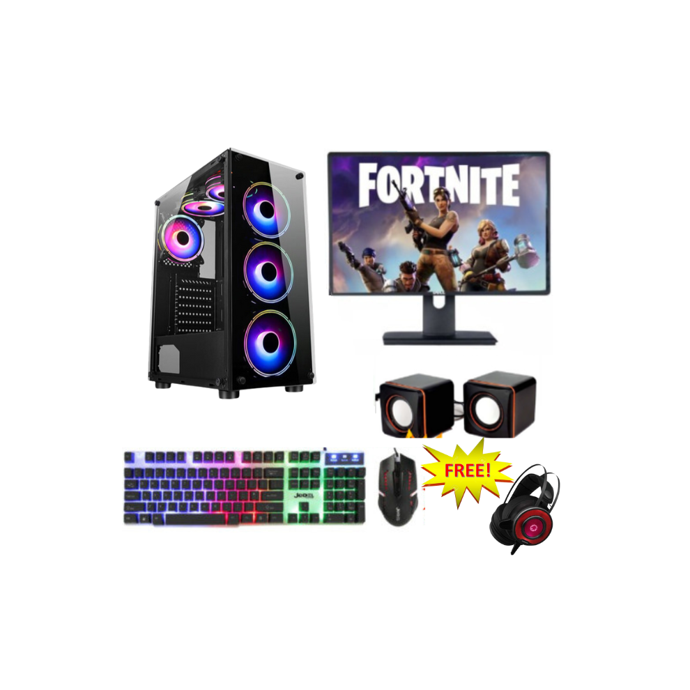 Fast Gaming PC i7-7th, 4TB HDD, 24GB RAM +M2 256 GB SSD + 8GB DDR5 & Accessories Bundle SALE