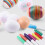 (Grey) Rabbit Easter Egg Painting Machine Spinner Machine Markers Easter Egg Mini Decorator Kit Toys Gift 4