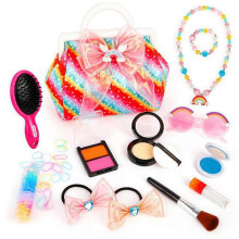 Makeup Kit Pretend Play Set Kids Girls Cosmetic Bag Fun Gift Toy Non Toxic
