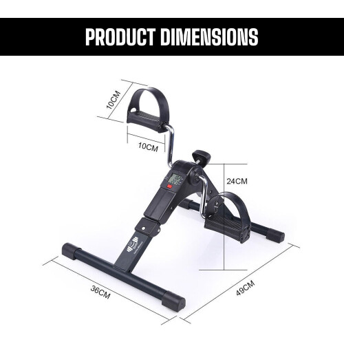 (Black) Mini Exercise Bike Portable Pedal Exerciser 2