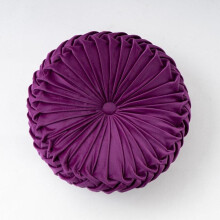 (dark purple) Pumpkin Velvet Pillow Cushion Creative Sofa Pillows Floor Cushion Cover Solid Color Luxury Home Hotel Pillows