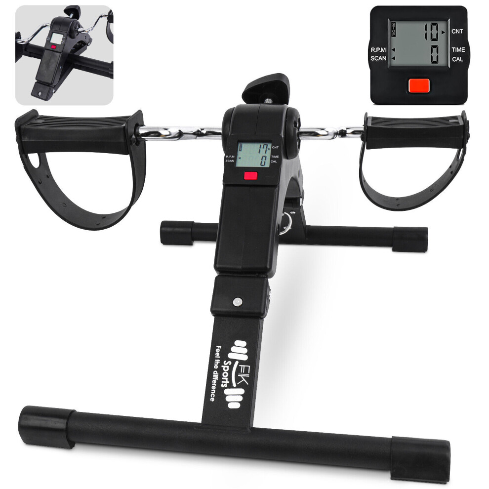 Fk Sports (Black) Mini Exercise Bike Portable Pedal Exerciser Black