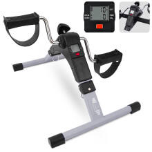 (Grey) Mini Exercise Bike Portable Pedal Exerciser
