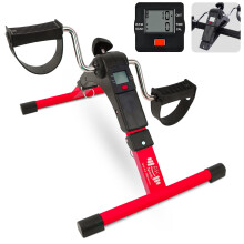 (Red) Mini Exercise Bike Portable Pedal Exerciser