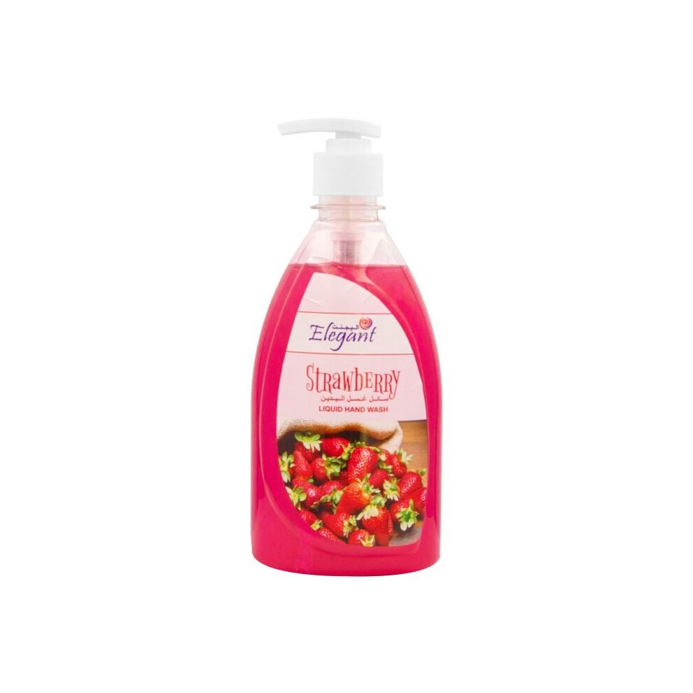 Elegant Liquid Hand Wash long-lasting Strawberry Moisturizing Hand Soap with Sweet Fruity Scent 500ML