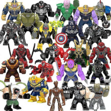 (X894) Big Goblin Models Marvel Avengers Venom Spider Steel Captain Hulk Thanos Buster Building Blocks Figures Toys Boy Christmas Gifts