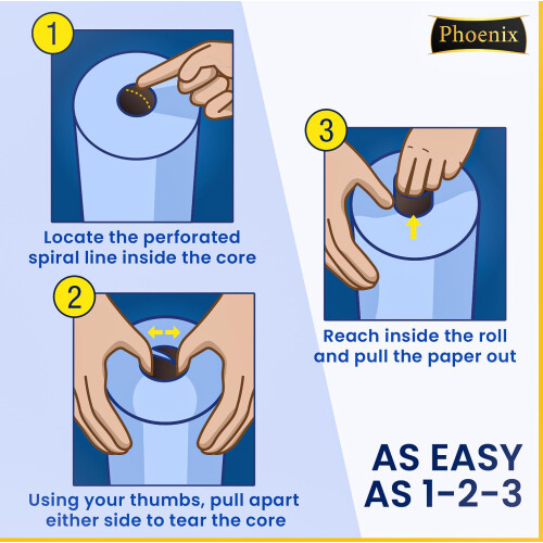 Phoenix Centrefeed Wall Dispenser & 1 Blue Centrefeed Roll 1
