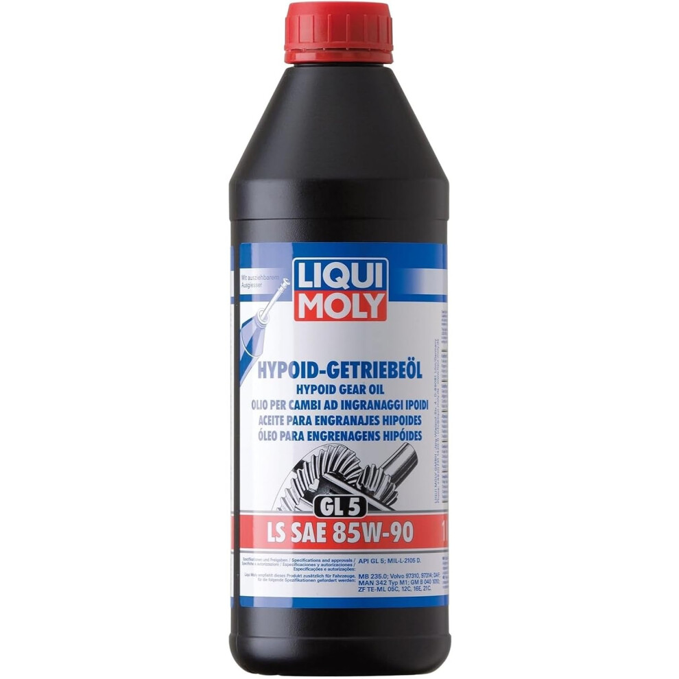 LIQUI MOLY Hypoid Gear Oil (GL5) LS SAE 85W-90 | 1 L | Gear oil | Hydraulic oil | SKU: 1410